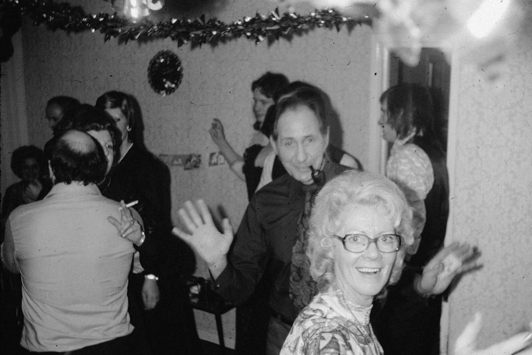 pensioners dancing at party
