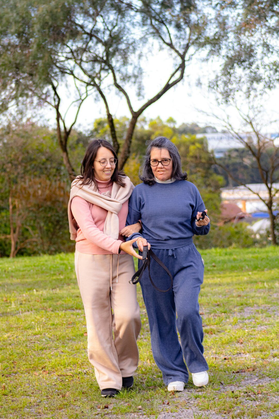 seniors walking in park