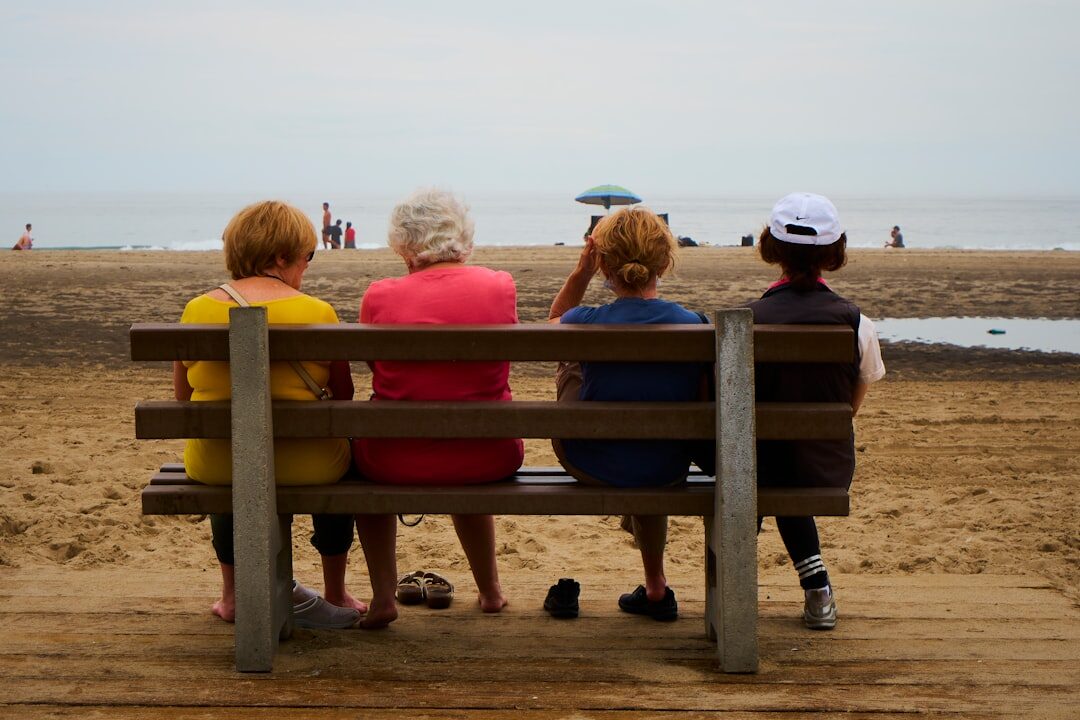elderly friends on tour