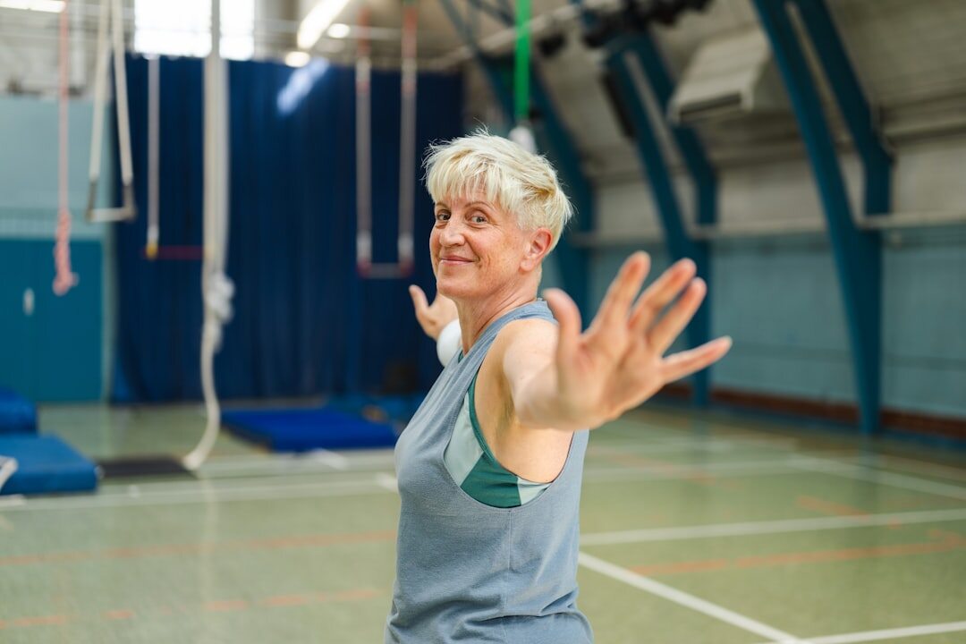 senior woman doing yoga