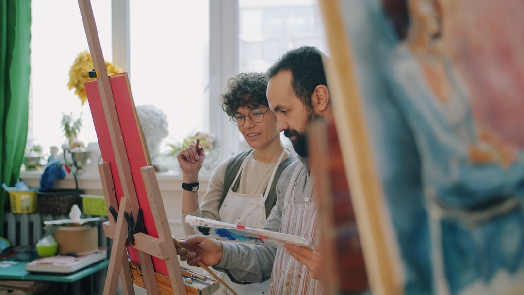 seniors painting together