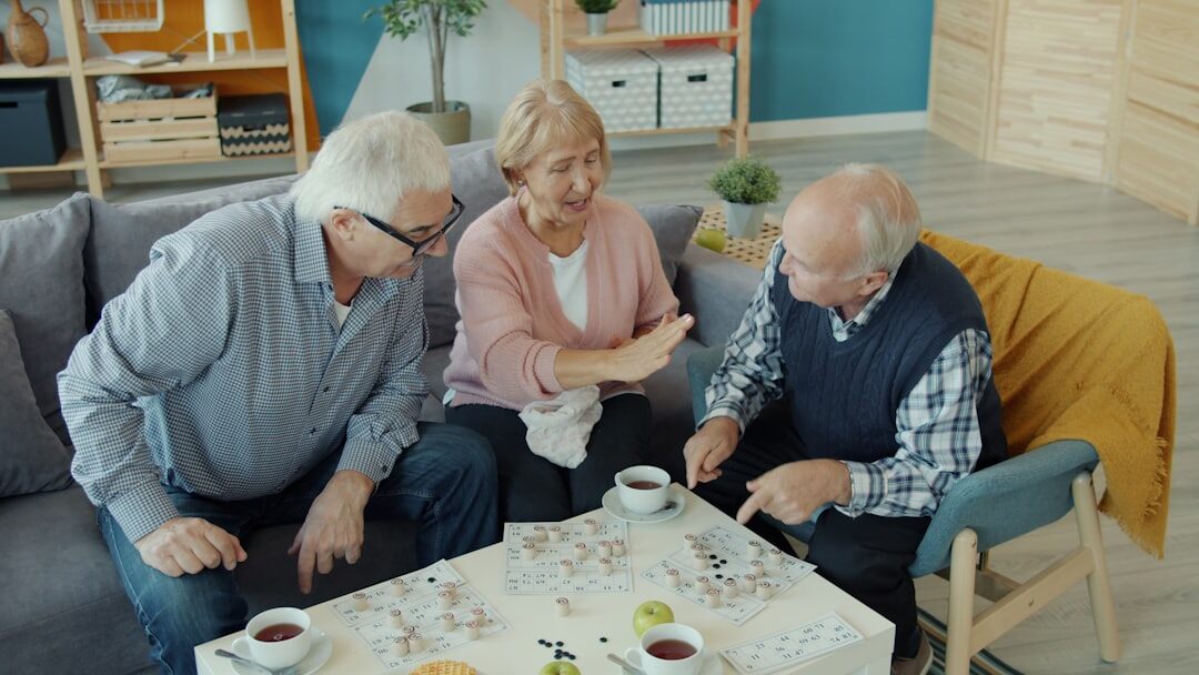 seniors enjoying party